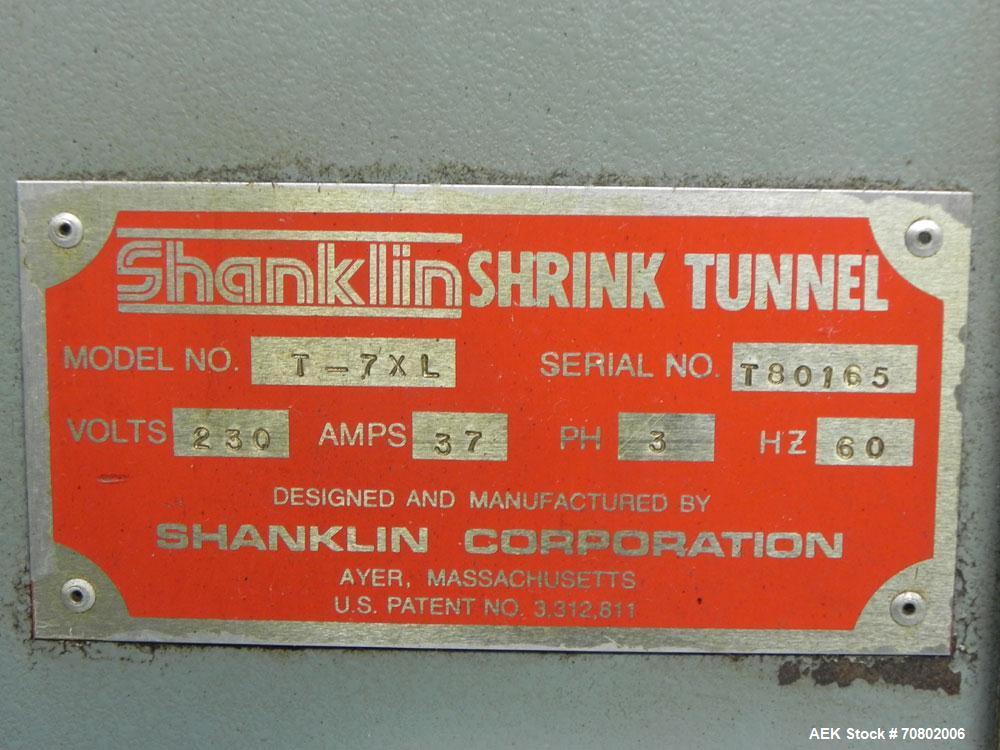 Used Shanklin Model T-7XL Single Zone Heat Shrink Tunnel