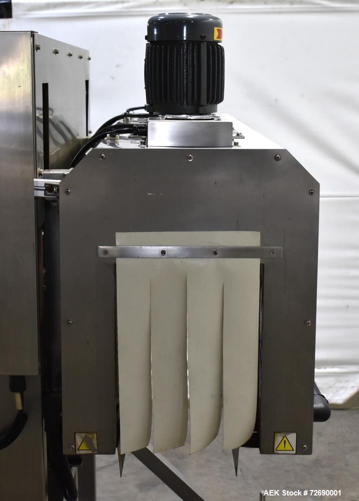 Used Tri Pack Shrink Tunnel Model HT-2. 5' Long tunnel, tunnel opening 9.87" wide x 13.78" high. Temperature range up to 400 degree F. Max tunnel elevation 42", tunnel elevation adjustment 10". Digit...