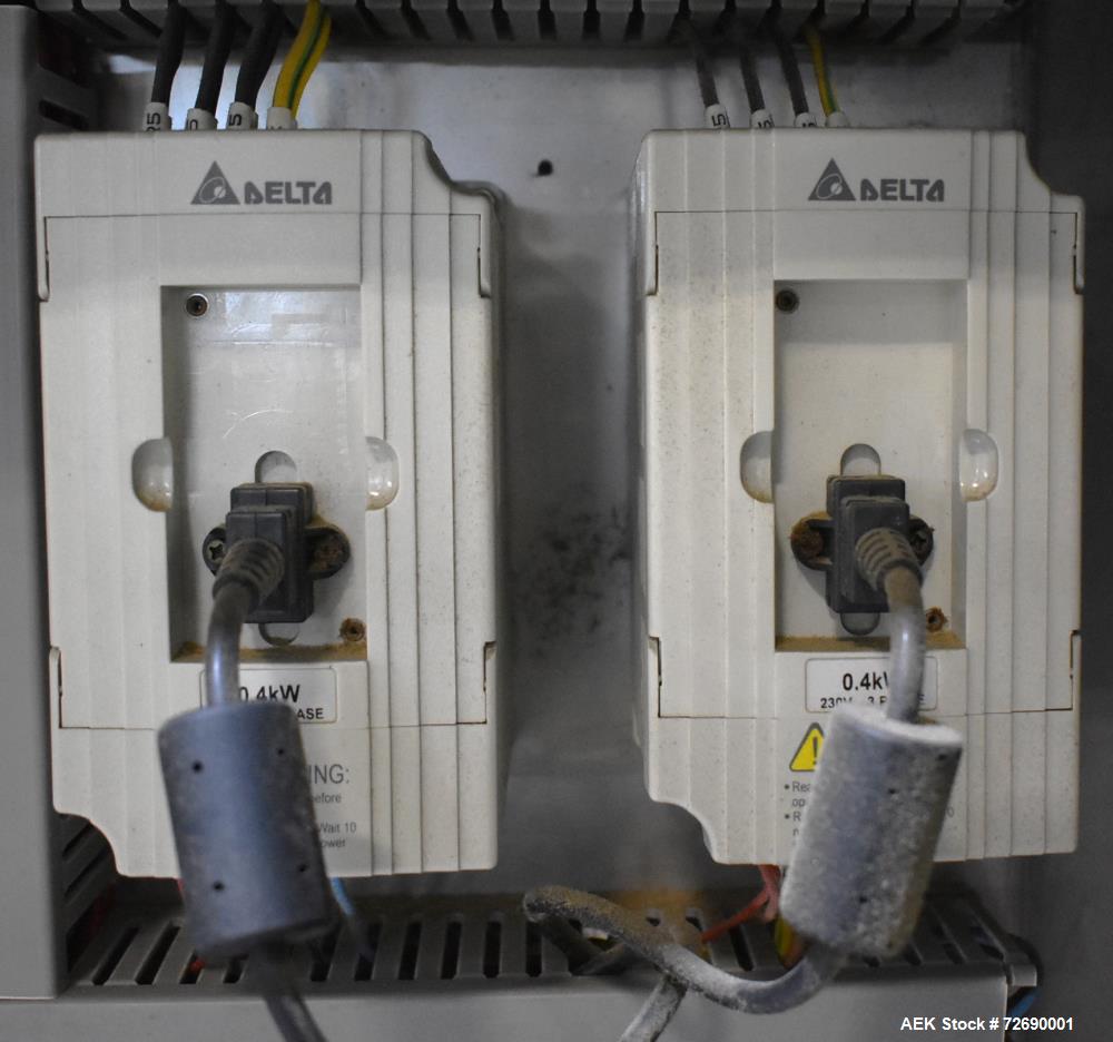 Used Tri Pack Shrink Tunnel Model HT-2. 5' Long tunnel, tunnel opening 9.87" wide x 13.78" high. Temperature range up to 400 degree F. Max tunnel elevation 42", tunnel elevation adjustment 10". Digit...