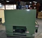 Used Signature Packaging 2412-TM Shrink Tunnel. Dual chamber shrink tunnel with twin blowers, mesh belt and variable speed 7' long x 16