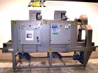 Used Arpac Shrink Tunnel, Model T-28-18-68, Carbon Steel. Approximate 20’’ wide x 118’’ long plastic mesh belt, driven by a 1/4hp, 3/60/230/460 volt, 1725 rpm gear motor. Tunnel opening 28’’ wide x 1...