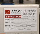 Used Axon Dual Zone Sleeve Label Electric Heat Tunnel, Model EZ-48-SRB. Stainless Steel construction. Over conveyor mounting.  Has chamber inside dimensions  7-1/2 Width, x 8-1/2 height x 48-1/2 leng...