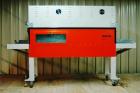 Used Belco Packaging Systems High Speed Recirculating Air Shrink Tunnel, Model ST1608HS, carbon steel. Tunnel measures 16’’ wide x 72’’ long x 8’’ tall. Adjustable conveyor speed from 0 - 120 fpm lon...