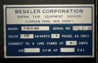 Used Besler Model T-15-9-3PH Mesh Belt Shrink Tunnel