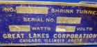 Used Great Lakes Corp Model HV75 Shrink Tunnel
