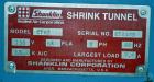 Used Shanklin Dual Zone Shrink Tunnel, Model CT62, Carbon Steel. Tunnel passage 10