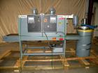 Used Shanklin Dual Chamber Heat Shrink Tunnel, Model  T-62, Carbon steel. Dual chamber high speed unit capable of speeds from 25 to 150 FPM. Chamber size 10