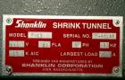 Used Shanklin Dual Chamber Heat Shrink Tunnel, Model  T-62, Carbon steel. Dual chamber high speed unit capable of speeds from 25 to 150 FPM. Chamber size 10