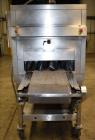 Used Shanklin Model T-72SS Dual Chamber Stainless Steel Shrink Tunnel. Machine is capable of speeds from 25 to 150 linear feet per minute. Unit has tunnel passage dimensions measuring 84