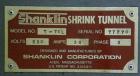 Used Shanklin Shrink Tunnel, Model T-7XL. Machine is of carbon steel construction. Tunnel passage 4’’ to 8