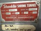 Used-Shanklin T-7XL Shrink Tunnel. Serial# T-8953.