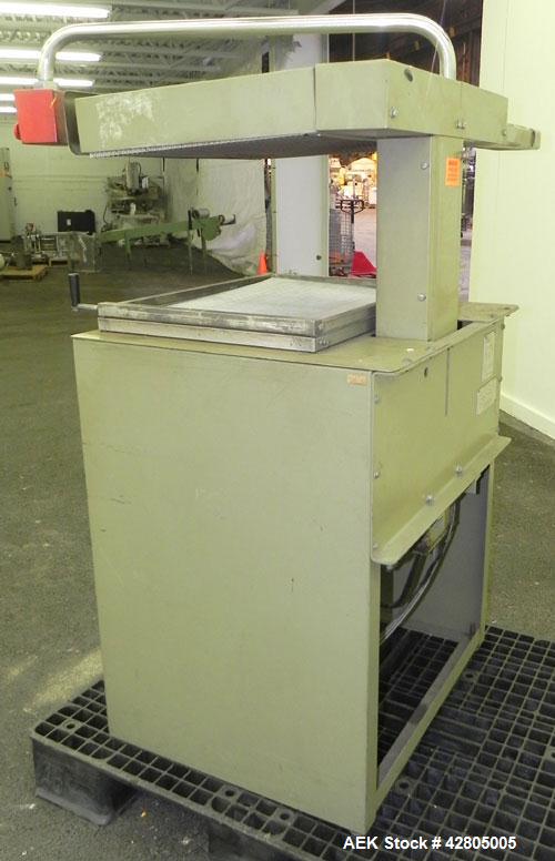 Used Ampak Shipmate II Model SF-1824A Vacuum Skin Packager. Has an 18” wide x 24” long platen size with an adjustable platen clearance of 6” to 18”. Film capacity 20” wide x 9” OD on 3” ID core. Plat...