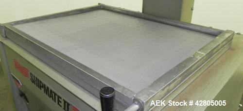 Used Ampak Shipmate II Model SF-1824A Vacuum Skin Packager. Has an 18” wide x 24” long platen size with an adjustable platen clearance of 6” to 18”. Film capacity 20” wide x 9” OD on 3” ID core. Plat...
