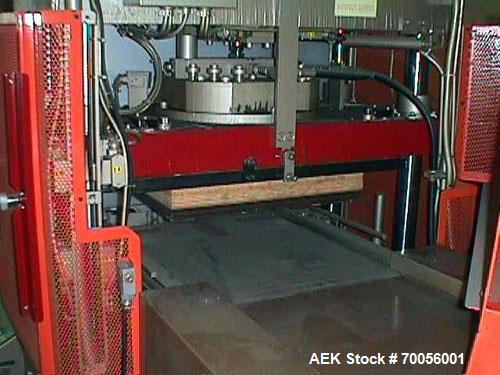 Used ZED Industries Automatic Skin and Trim Skin Packer, model 5911, 18" x 21". Features card infeed pusher with dual template option; automatic card transfer, skin packaging and hydraulic die cuttin...