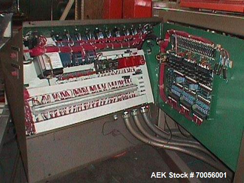 Used ZED Industries Automatic Skin and Trim Skin Packer, model 5911, 18" x 21". Features card infeed pusher with dual template option; automatic card transfer, skin packaging and hydraulic die cuttin...