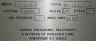 Used Ampak Shipmate II Model SF-1824A Vacuum Skin Packager. Has an 18” wide x 24” long platen size with an adjustable platen clearance of 6” to 18”. Film capacity 20” wide x 9” OD on 3” ID core. Plat...