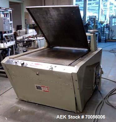 Used Ampak Rotomatic Die Cutter, Model 3340. 33" x 40" Cutting area, 68" long x 50" wide x 68" high, 5.5" max product height, 220 volts AC/3 phase/6 amp, 1 cubic foot/cycle at 80 psi, 7 second cycle ...