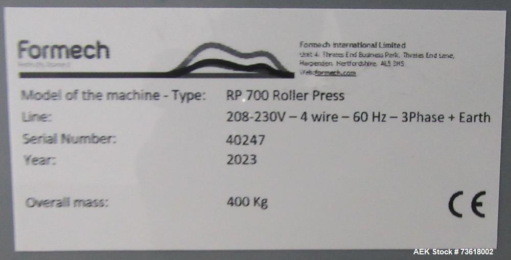 Used Formech RP700 Thermoforming Roller Trim Press – 700mm Working Width