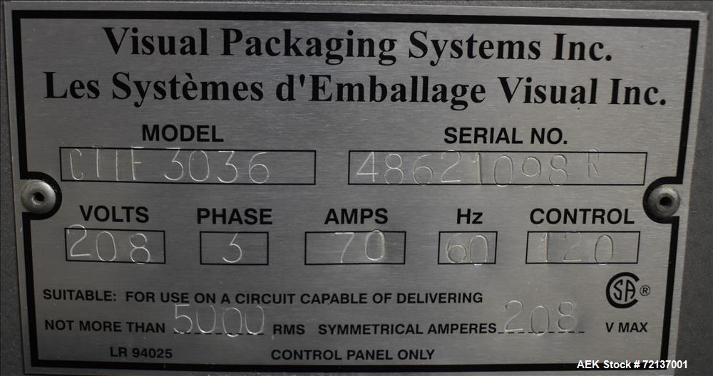 Used Visual Packaging System CTIF 3036 Skin Packaging Machine.