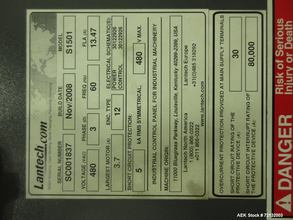 Used Lantech Floor-Mounted Orbital Automatic Stretch Wrapper, Model S-5100