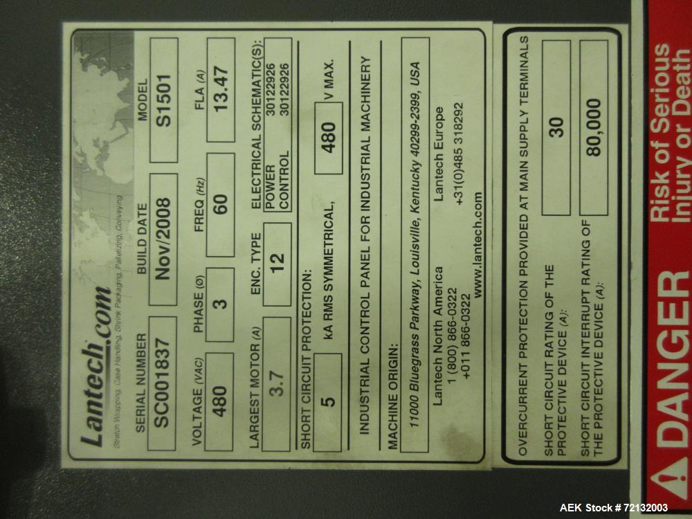 Used- Lantech Floor-Mounted Orbital Automatic Stretch Wrapper, Model S-5100