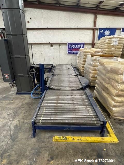 Lantech Model Q-1000 Pallet Wrapper | 48"x48" Area | Auto Cut-Off | Food Grade
