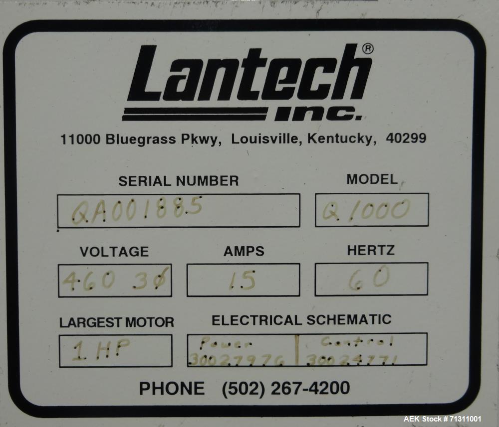 Used- Lantech Model Q1000 Automatic Stretch Wrapper