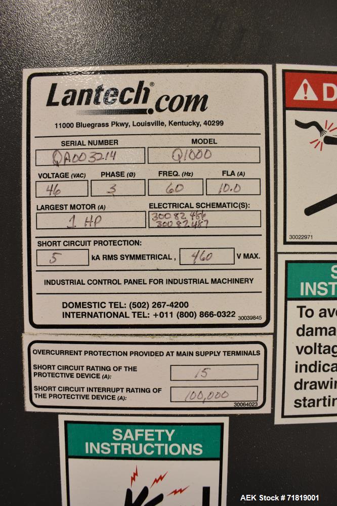 Used- Lantech Model Q1000 Automatic Stretch Wrapper