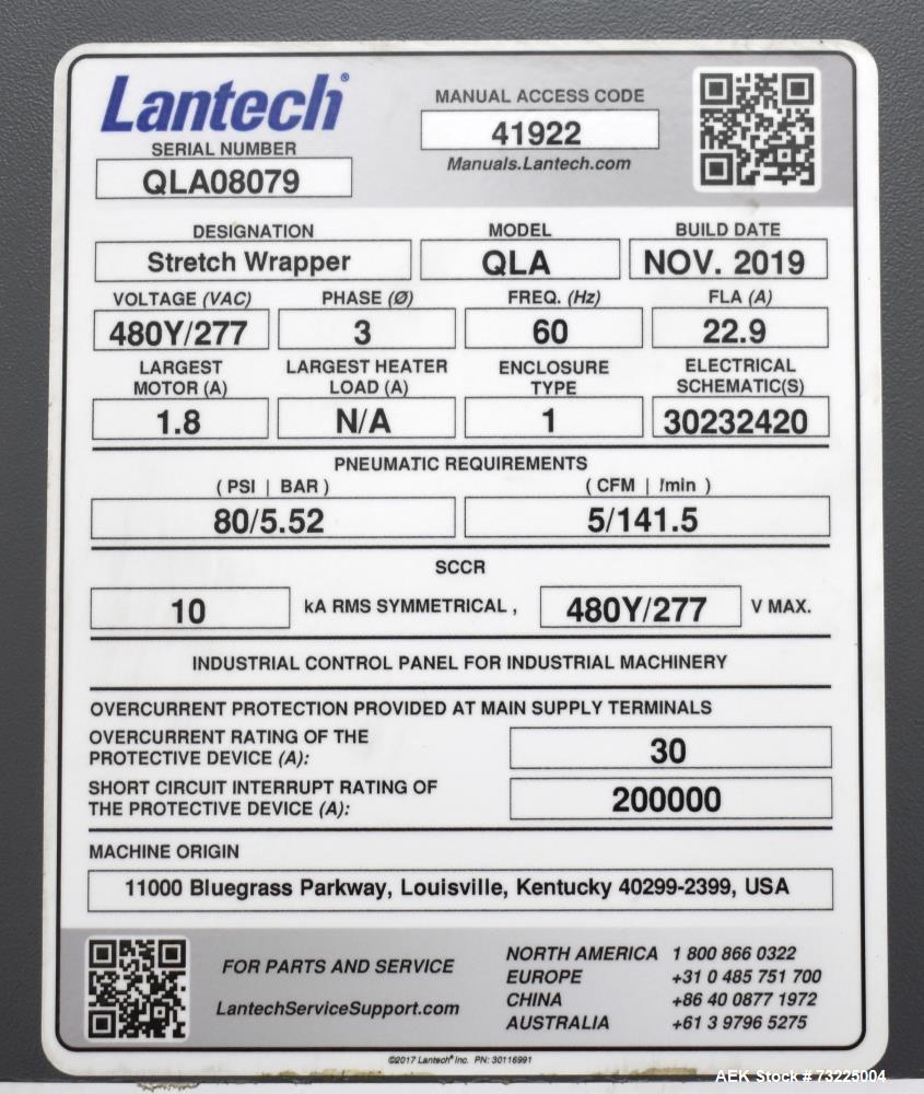 Lantech Model QLA Automatic Stretch Wrapper