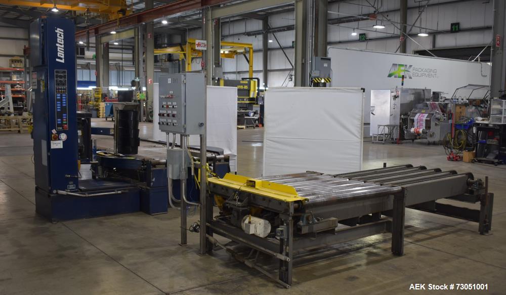 Used Lantech V Series SVAMD Automatic Stretch Wrapper – 30-40 Loads/Hour