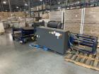 Used Lantech Automatic Stretch Wrapper, Model Q1000. Machine includes on board static eliminator, powered roller pallet indexing, touch-screen operator panel and automatic cut-off. 3/60/460V.