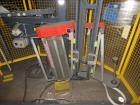 Used Wulftec Model WRT-150 Semi-automatic Rotary Arm (Orbital) Stretch Wrapper. Machine is capable of speeds up to 50 loads per hour. Has a maximum load size of 54