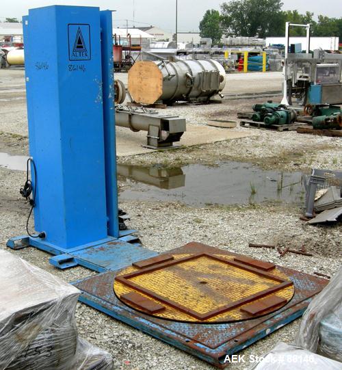 Used Altek Pallet Stretch Wrapper. 46" Diameter motorized turntable. Driven by a 1 HP, 1/60/115/230 Volt, 1725 RPM gearmotor, ratio 60:1.