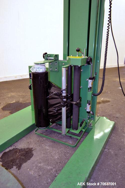 Used Highlight Industries Predator SS Semi-Automatic Turntable Stretch Wrapper, Carbon Steel. Film stretch infinite/ manual adjustment, 59” diameter turntable, speed adjustable to 10 rpm, wrap height...