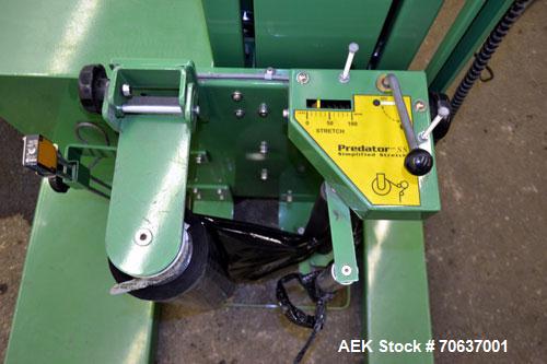 Used Highlight Industries Predator SS Semi-Automatic Turntable Stretch Wrapper, Carbon Steel. Film stretch infinite/ manual adjustment, 59” diameter turntable, speed adjustable to 10 rpm, wrap height...