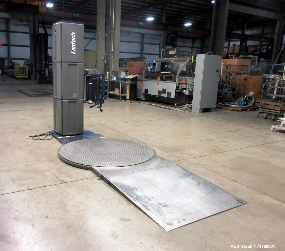 Used Lantech Q300 Semi-Automatic Pallet Stretch Wrap Machine