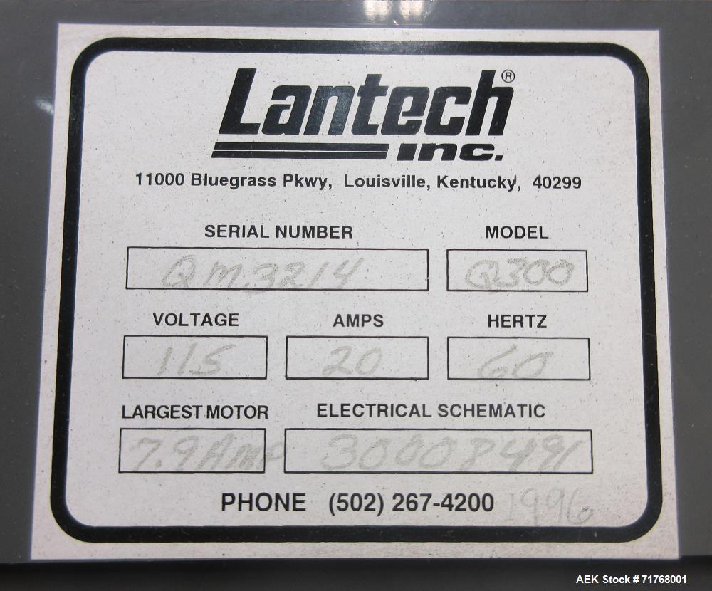 Used Lantech Q300 Semi-Automatic Pallet Stretch Wrap Machine