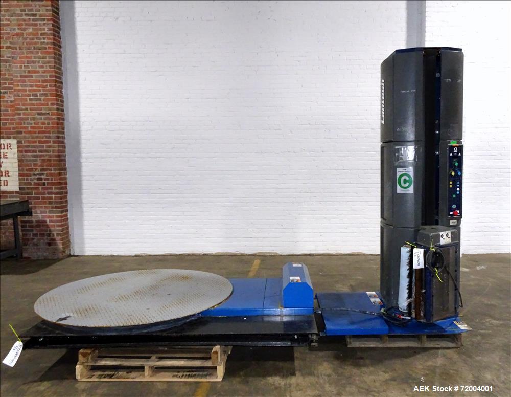 Used Lantech Q-300 Semi-Automatic Stretch Wrapper.