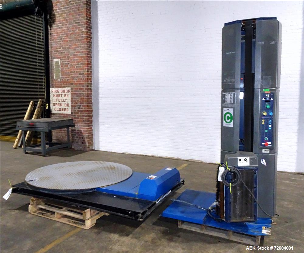Used Lantech Q-300 Semi-Automatic Stretch Wrapper.