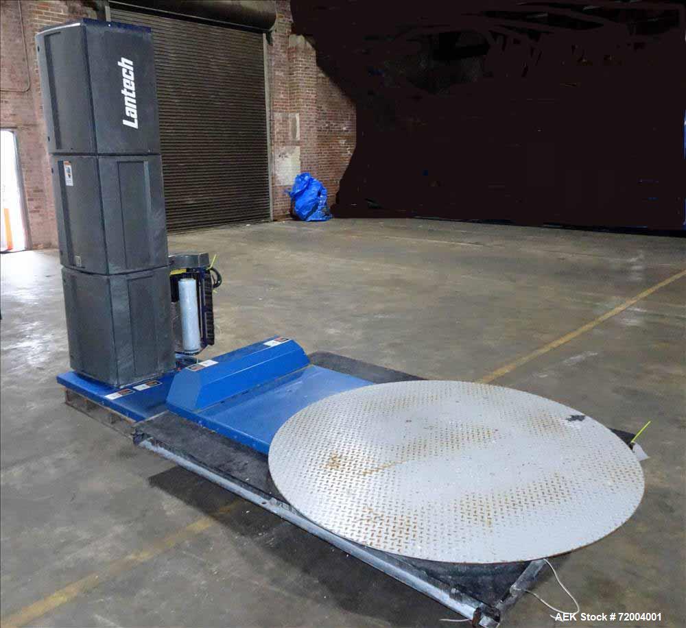 Used Lantech Q-300 Semi-Automatic Stretch Wrapper.