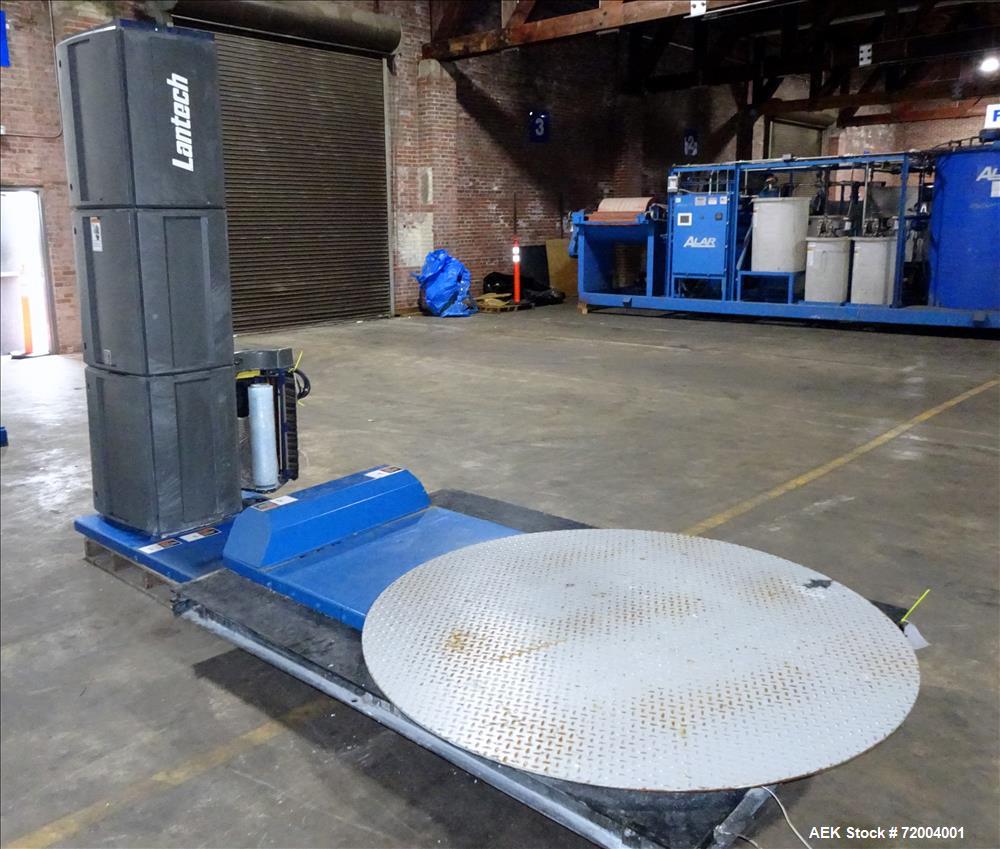Used Lantech Q-300 Semi-Automatic Stretch Wrapper.