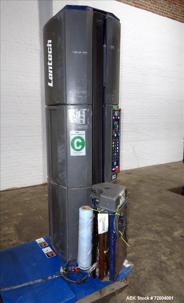 Used Lantech Q-300 Semi-Automatic Stretch Wrapper.