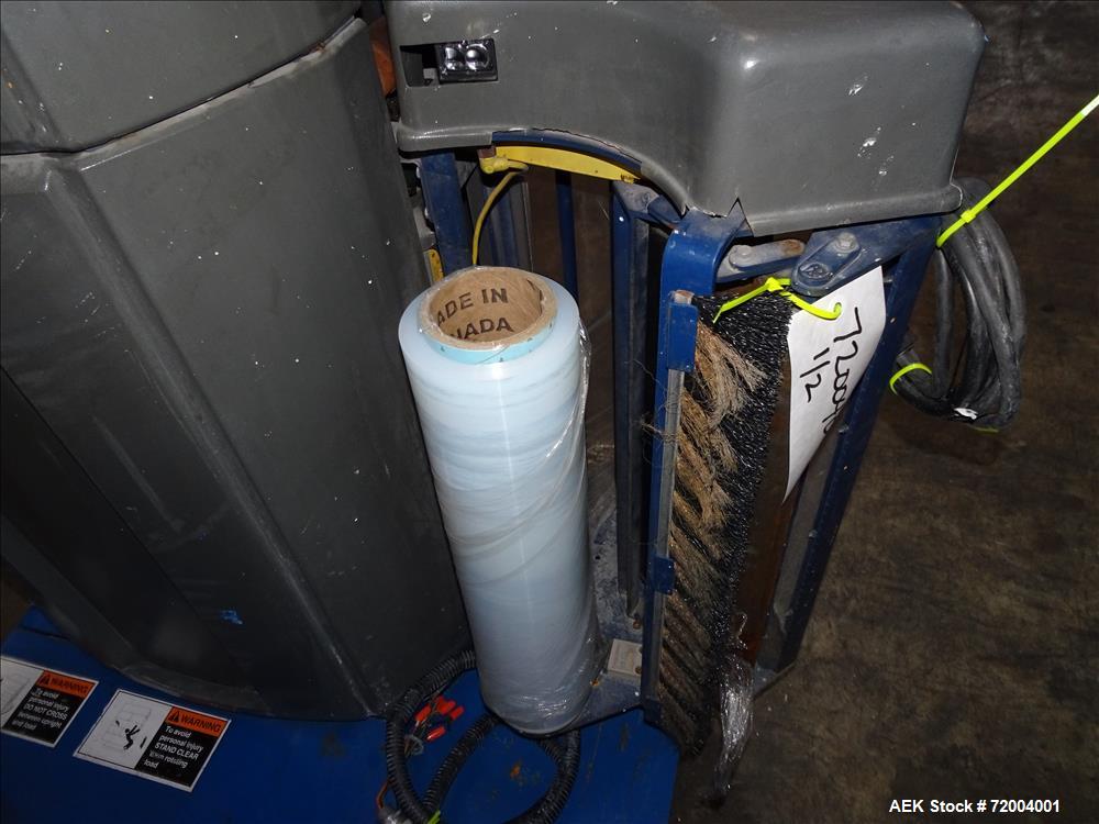 Used Lantech Q-300 Semi-Automatic Stretch Wrapper.