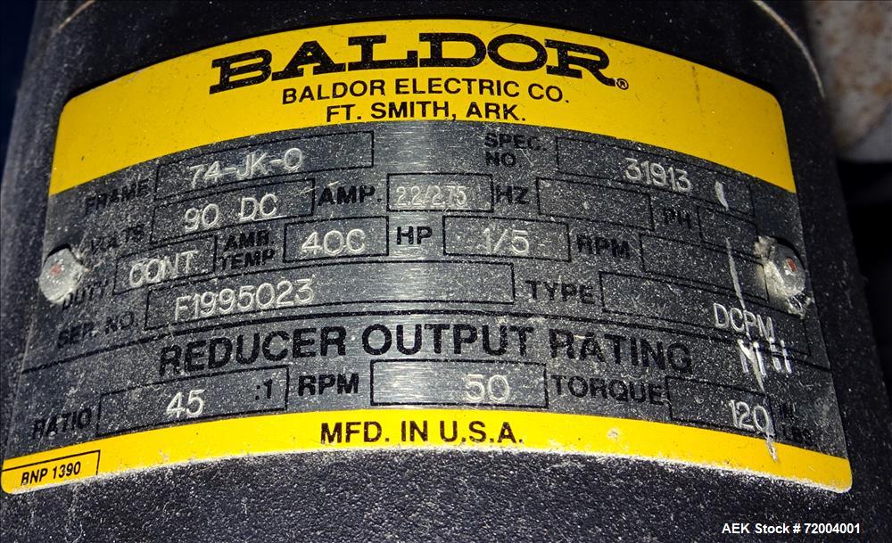 Used Lantech Q-300 Semi-Automatic Stretch Wrapper.