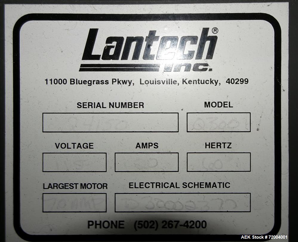 Used- Lantech Q-300 Semi-Automatic Stretch Wrapper.