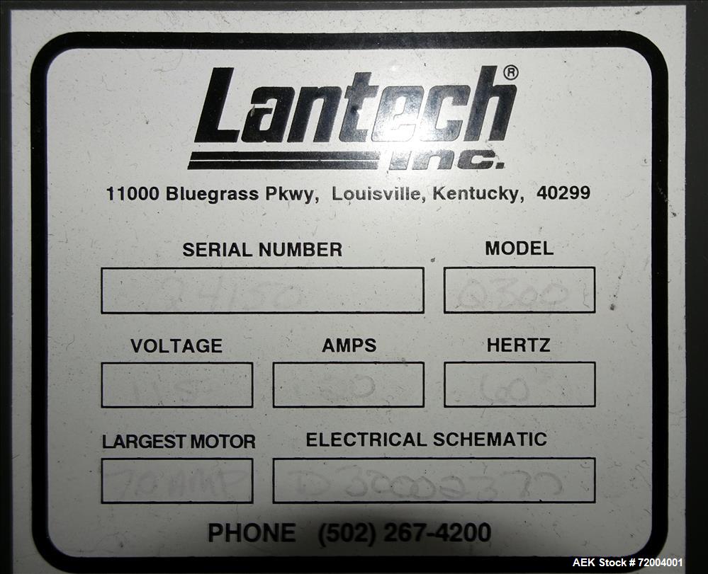Used Lantech Q-300 Semi-Automatic Stretch Wrapper.
