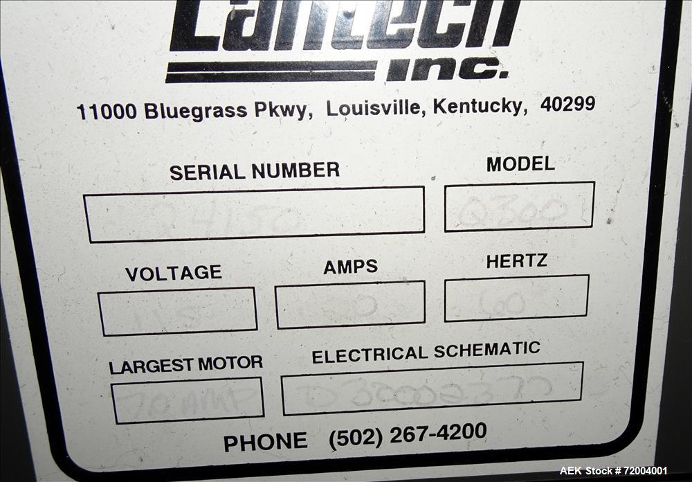 Used Lantech Q-300 Semi-Automatic Stretch Wrapper.