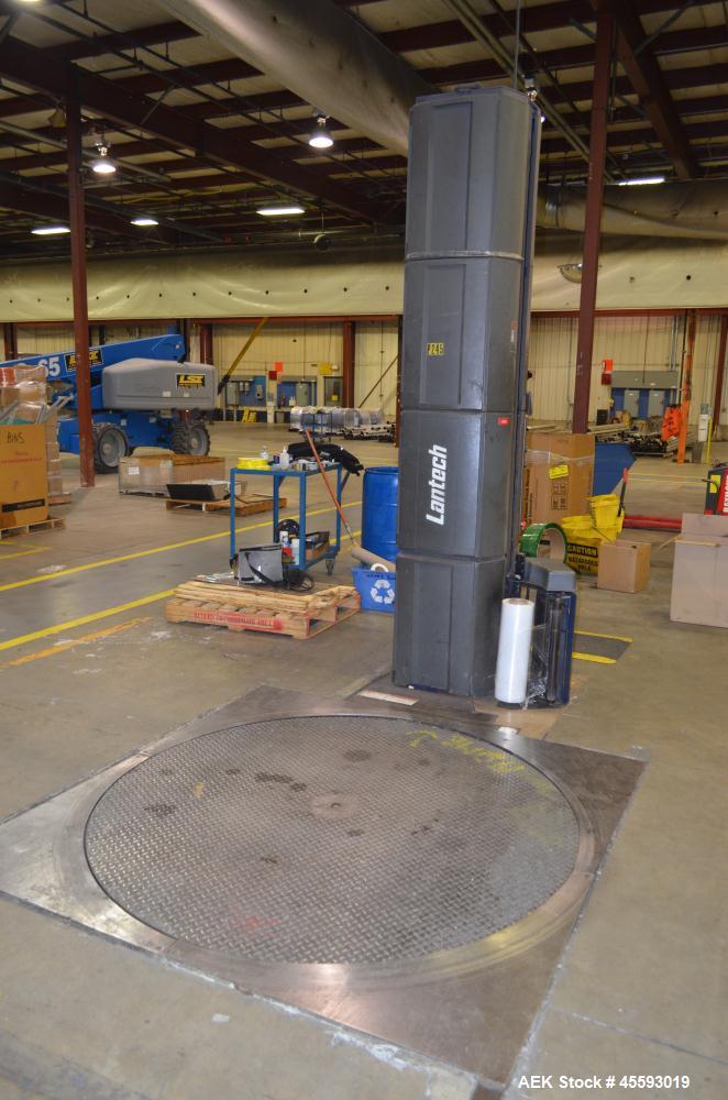 Used Lantech Model Q300 Stretch Wrapper. 72" Diameter turntable. 115 Volt, 20 amp, 50/60 hertz. In floor mounted. Serial#QM011331.