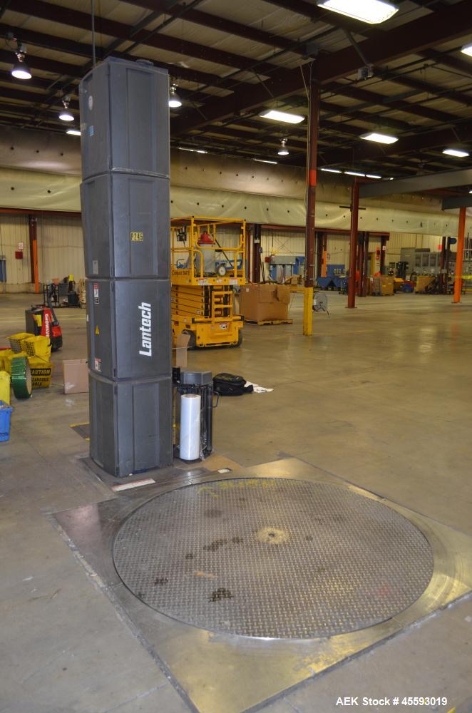 Used Lantech Model Q300 Stretch Wrapper. 72" Diameter turntable. 115 Volt, 20 amp, 50/60 hertz. In floor mounted. Serial#QM011331.