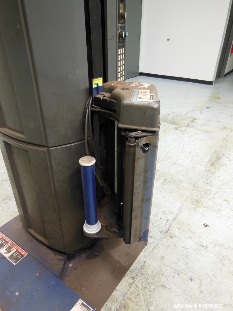 Used Lantech Q300 semi automatic stretch wrapper. Low Profile unit capable of speeds from 25-35 loads per hour. Maximum load size 73 1/2", height 80", weight 4000pounds. 65" diameter turntable driven...